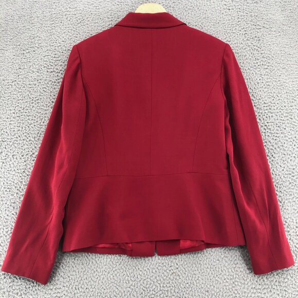 Talbots Blazer Womens 8 Red Wool Blend Button Up Career Office Formal Vintage - Picture 3 of 10